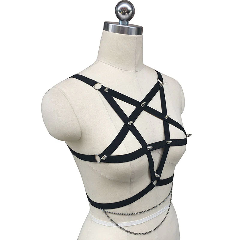 Pentagram Spiked Harness - Image 3