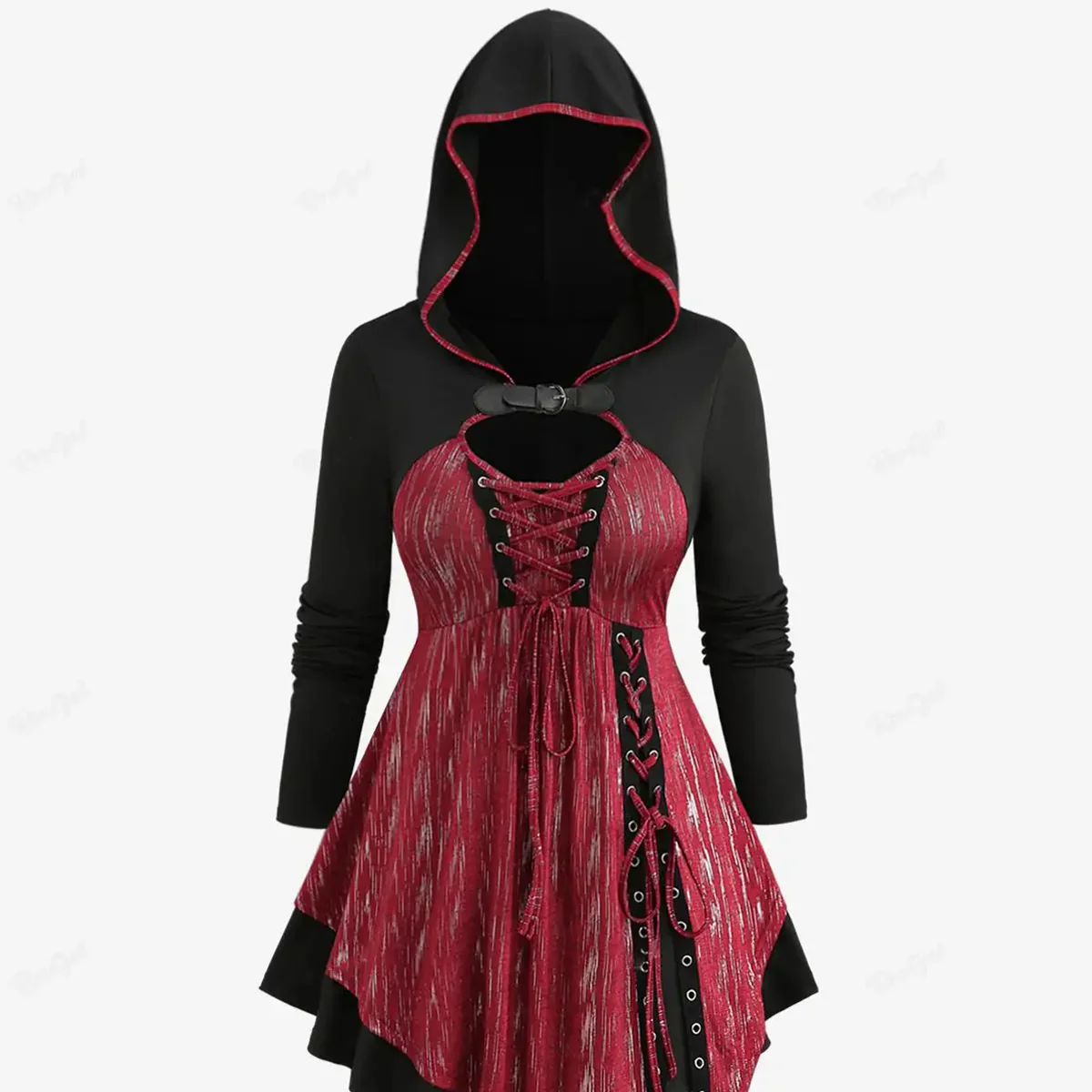 Plus Size Hooded Top - Image 3