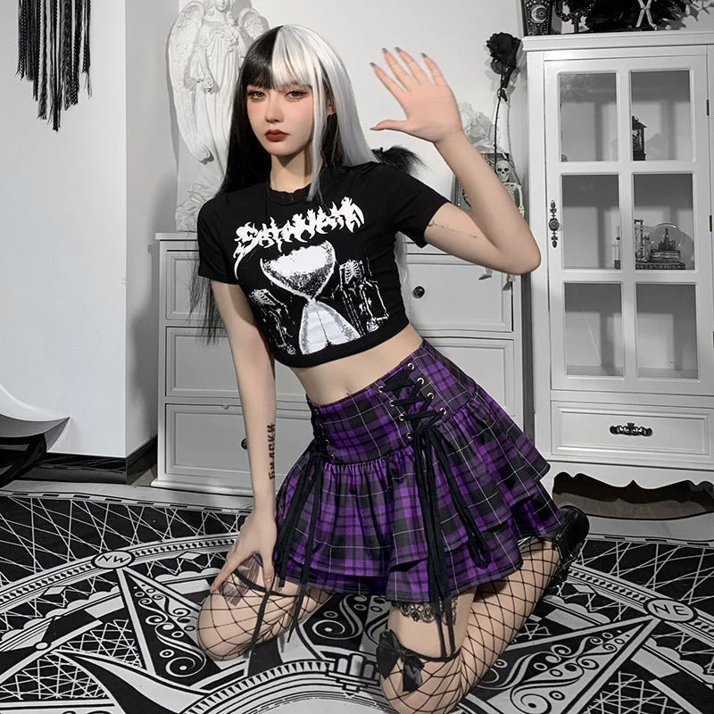 'Pretty in Purple' Plaid Skirt - Image 3