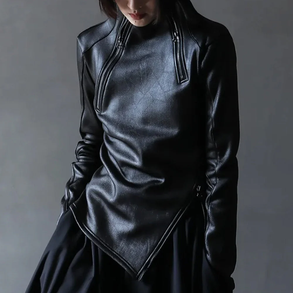 Gothic Leather Pullover - Image 3