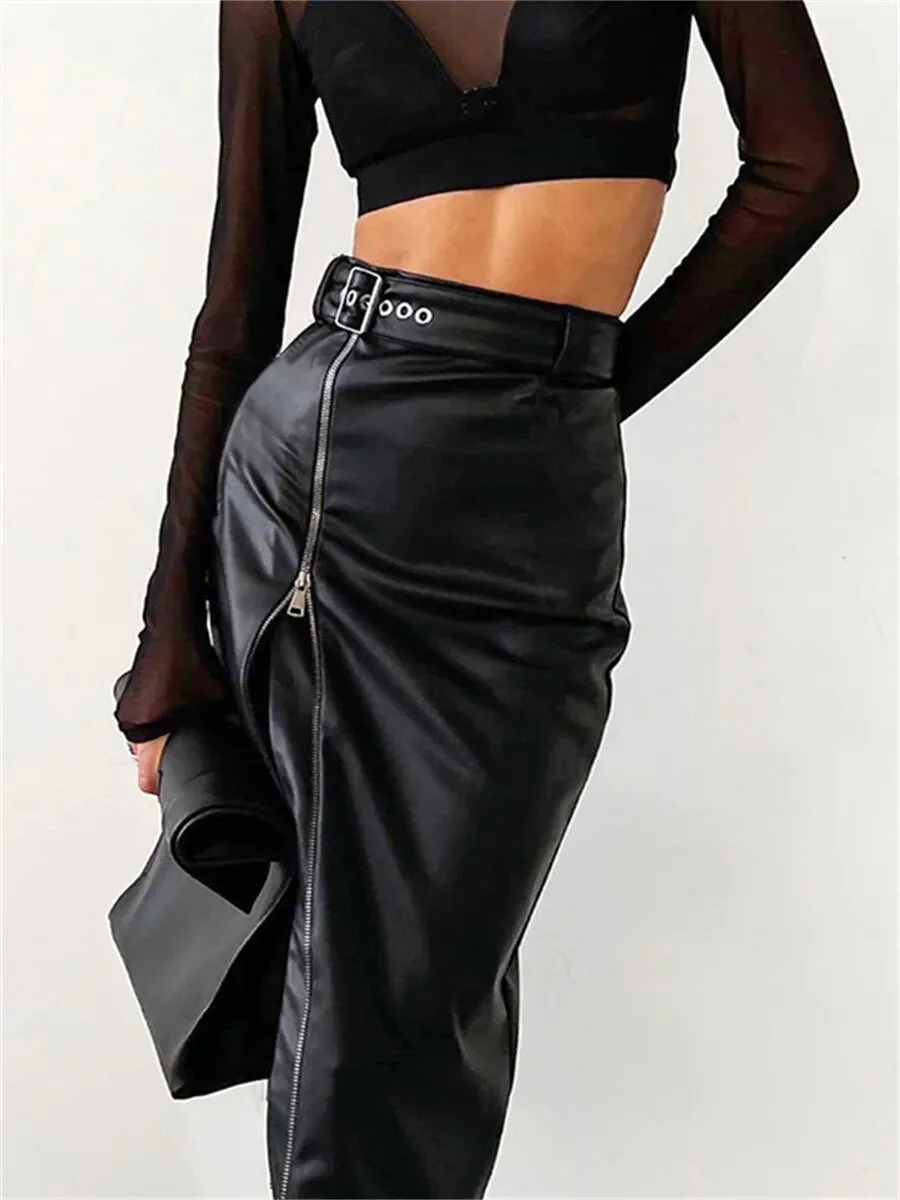 Pu Leather Skirt - Image 4