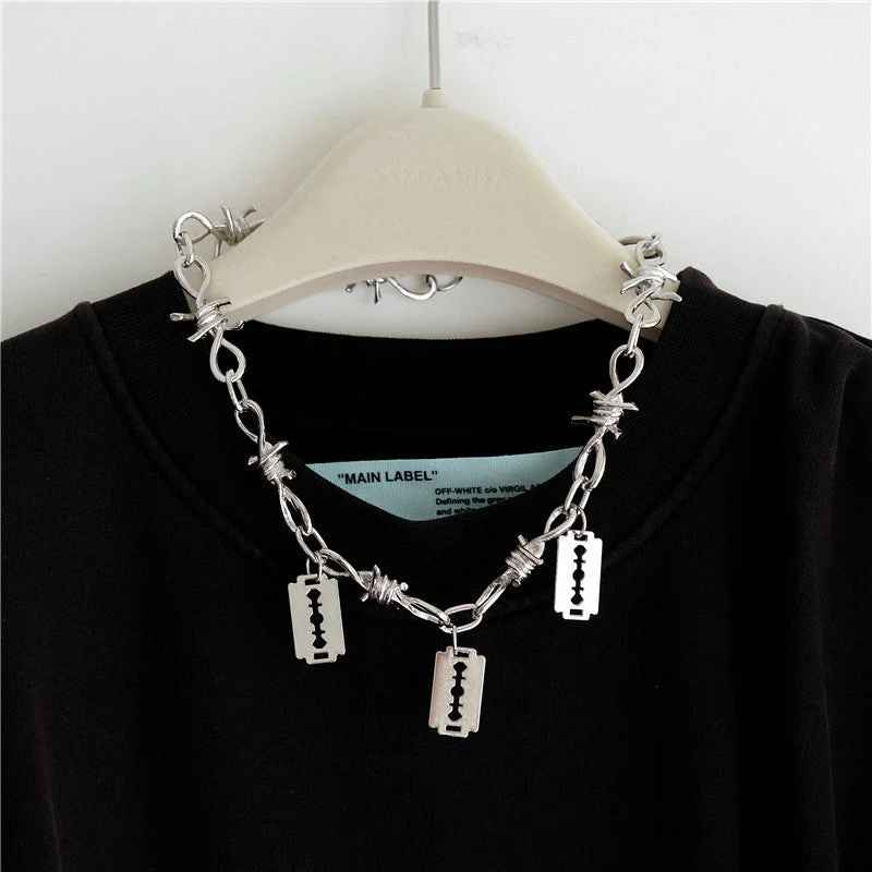 Razor Blades Necklace Chain - Image 2