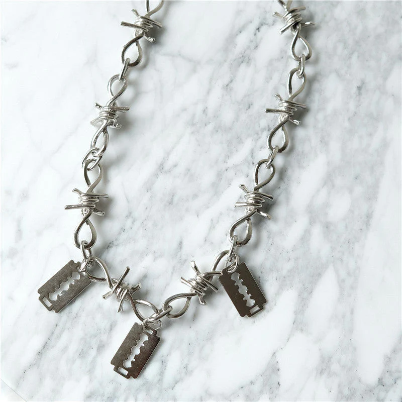 Razor Blades Necklace Chain - Image 3