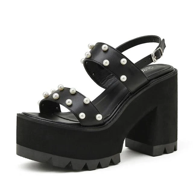 Retro Pearl Sandals - Image 2