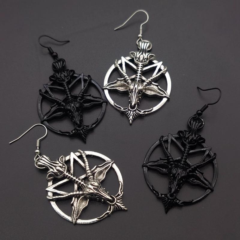 Retro Pentagram Earrings - Image 3