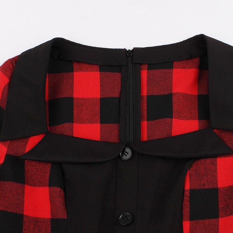 Retro Plaid Dress - Image 3