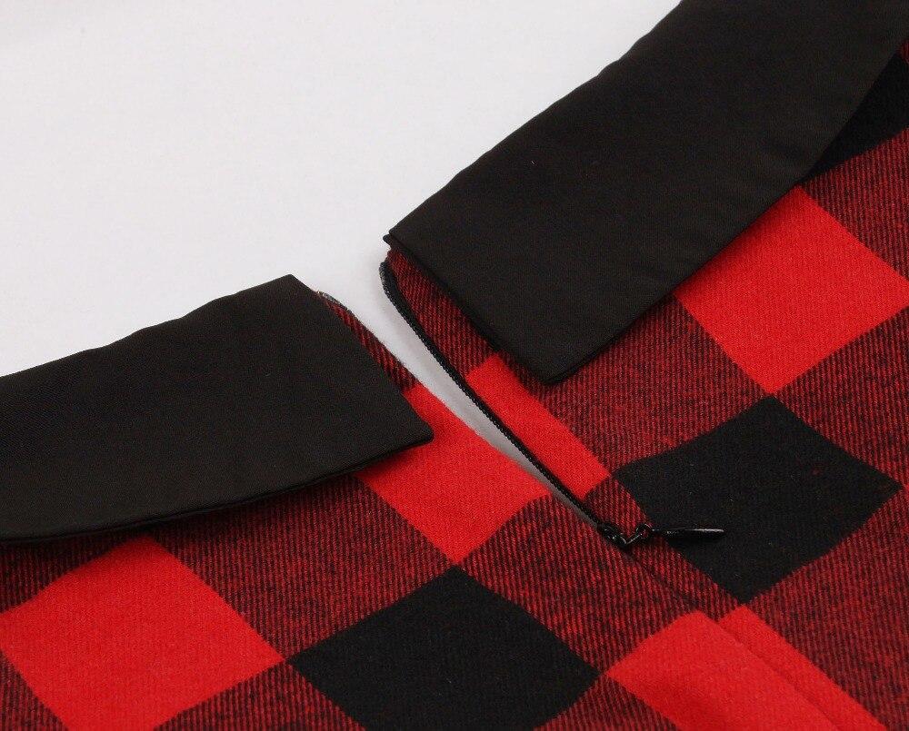 Retro Plaid Dress - Image 4