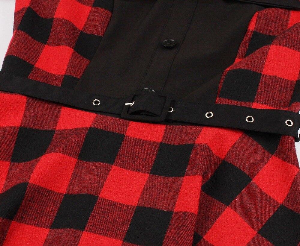 Retro Plaid Dress - Image 5