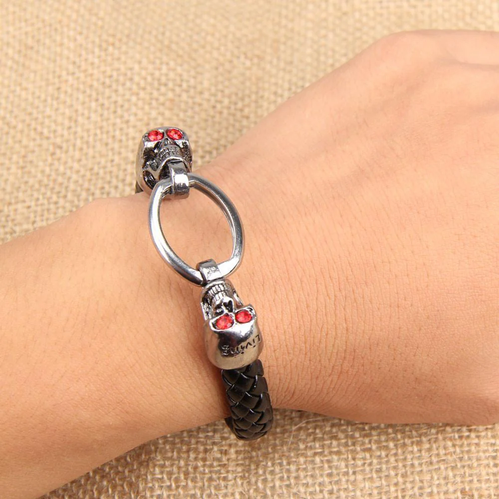 Rhinestone Skull Bracelet - Image 3