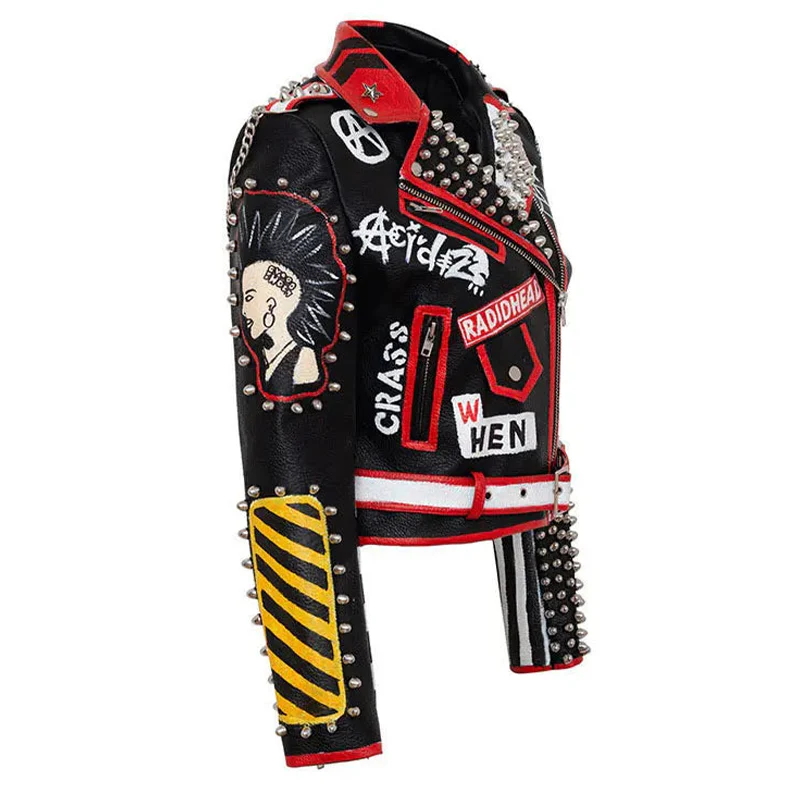 Riot Dreams Rivet Leather Jacket - Image 4