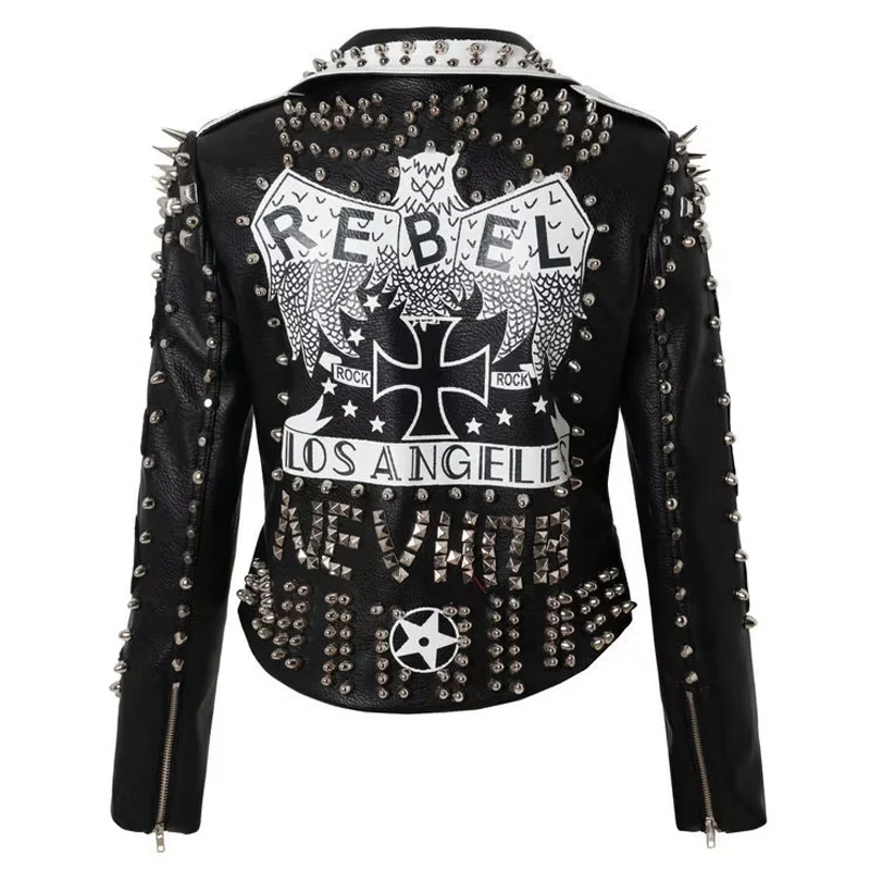 Riot Dreams Rivet Leather Jacket - Image 5
