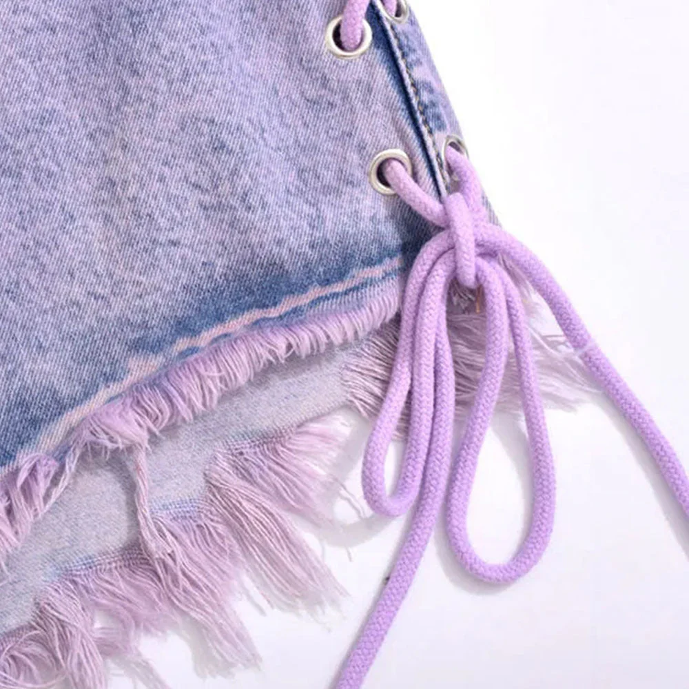 Ripped Denim Shorts - Image 4