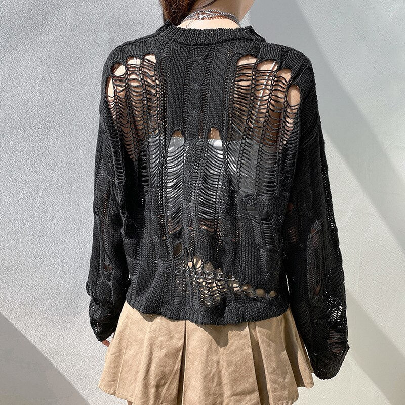 Ripped Knit Top - Image 2