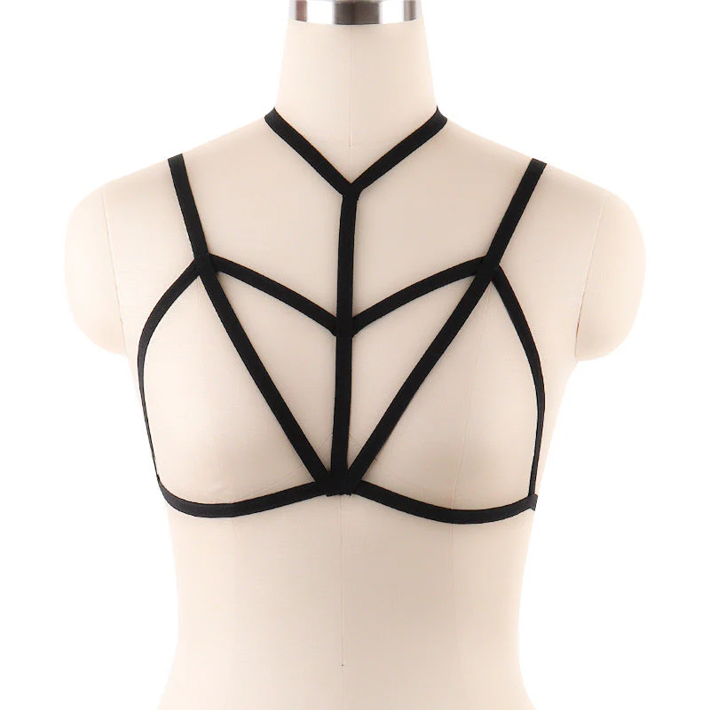 Geometric Cage Harness Bra - Image 2