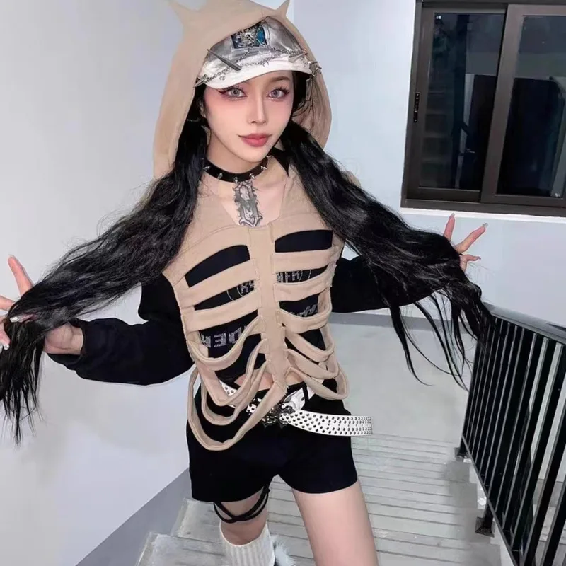 Skeleton Hooded Vest - Image 2