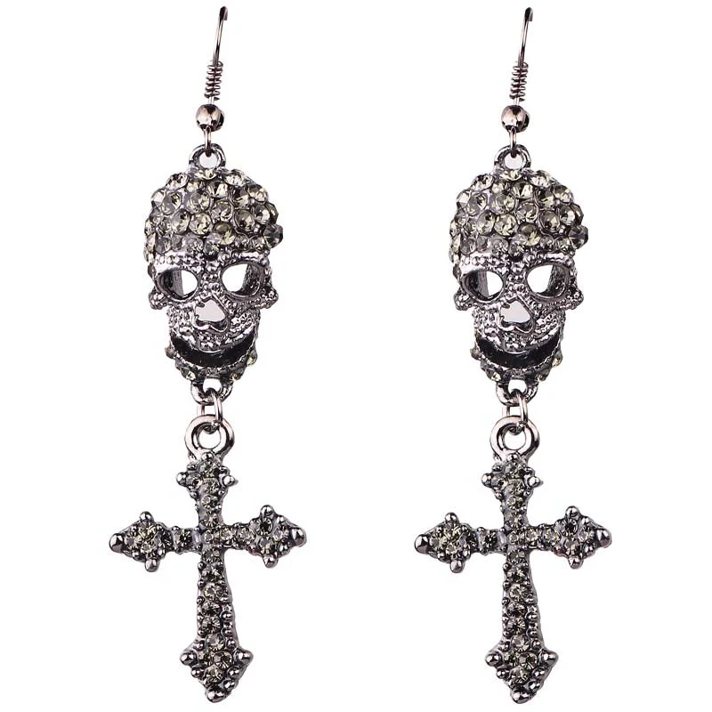 Skull Cross Earrings - Image 2
