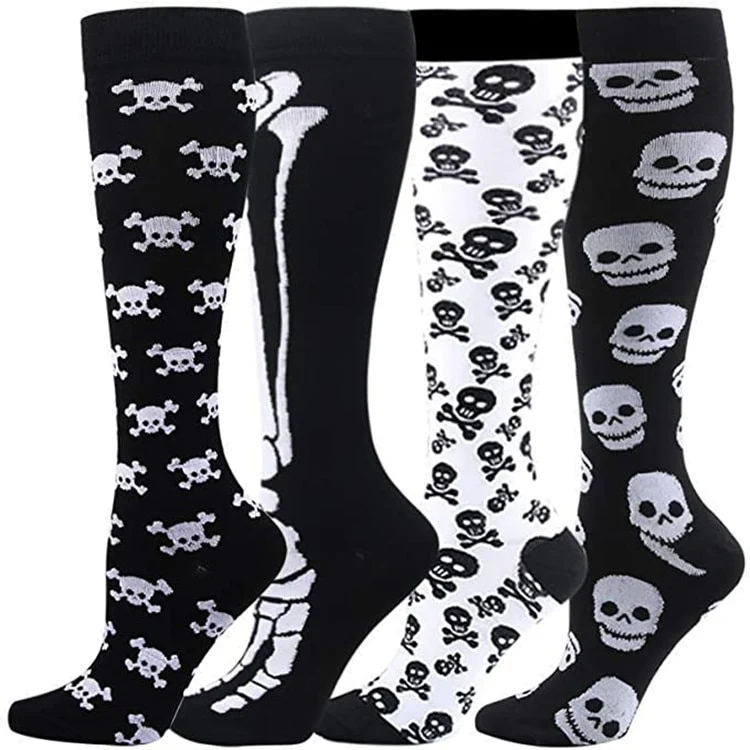 Skull Knee Socks