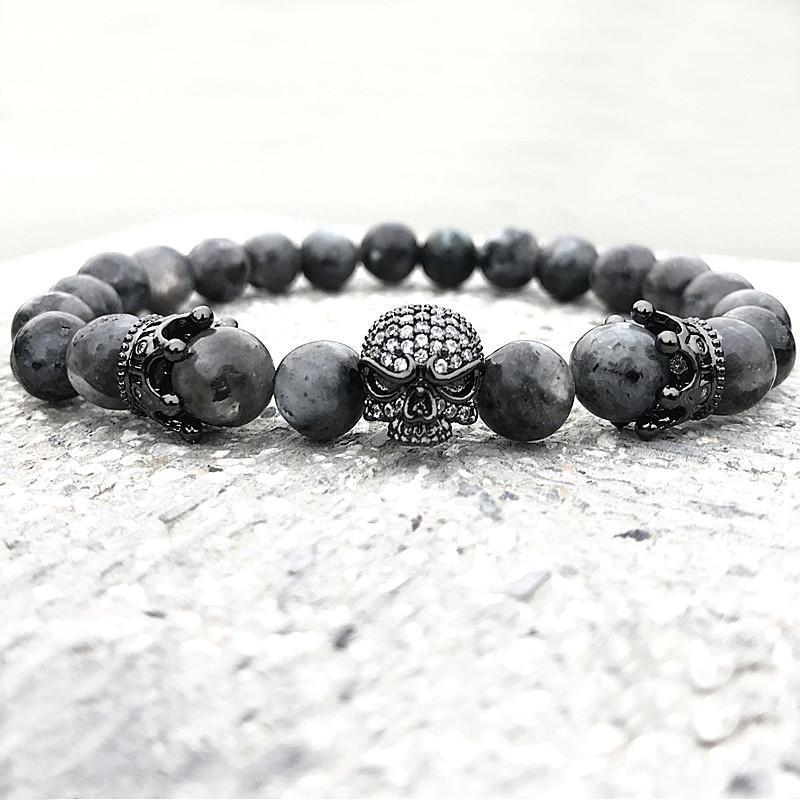 Natural Stone Skull Bracelet - Image 2