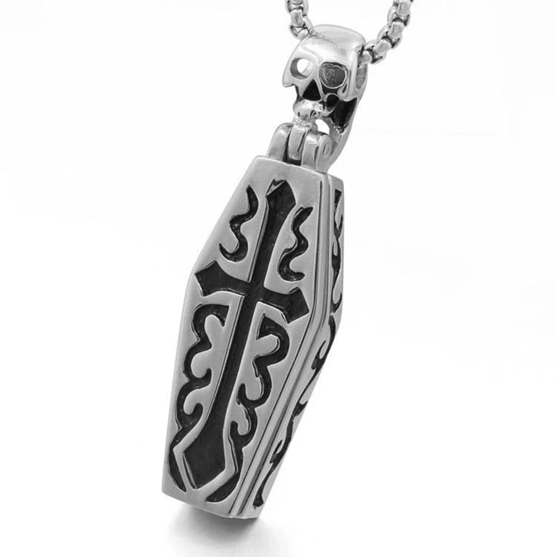 Stainless Steel Coffin Necklace - Image 3