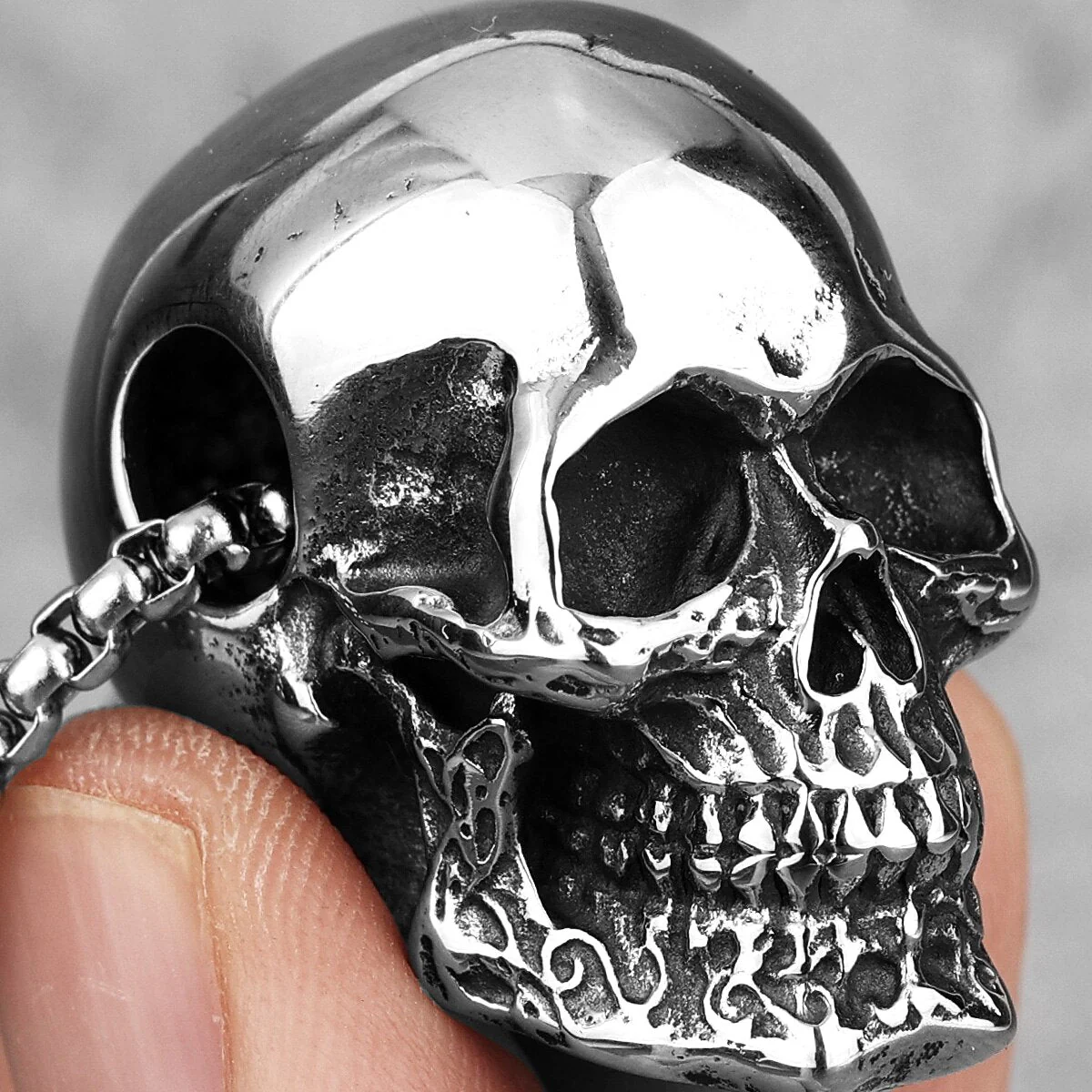 Stainless Steel Skull Necklace - Image 4