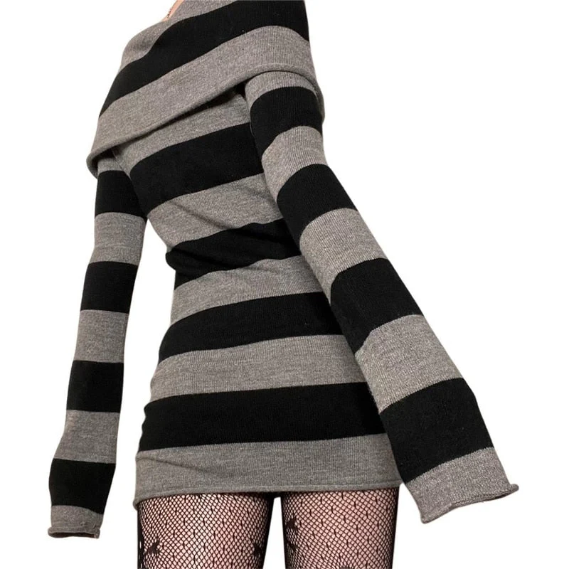 Striped Mini Dress - Image 3