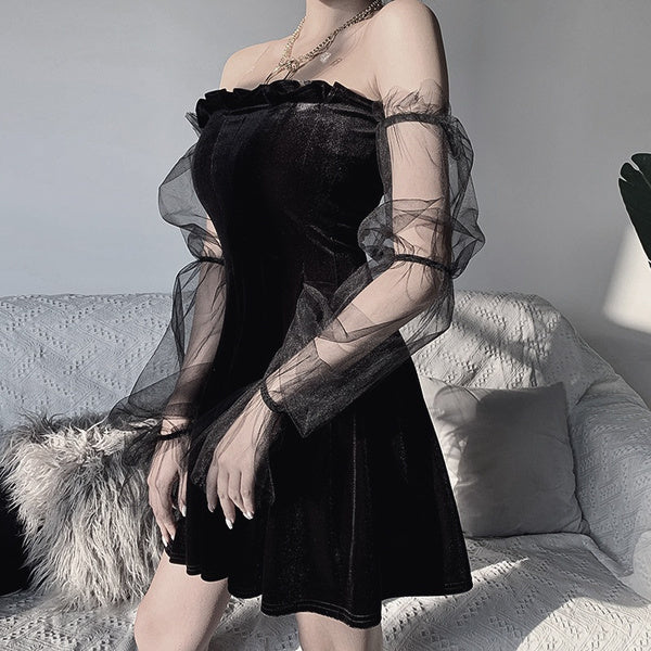The Bubble Goth Mini Dress - Image 7