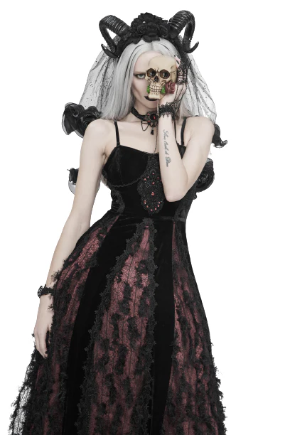 The Lady Burgundy Dress - Image 15