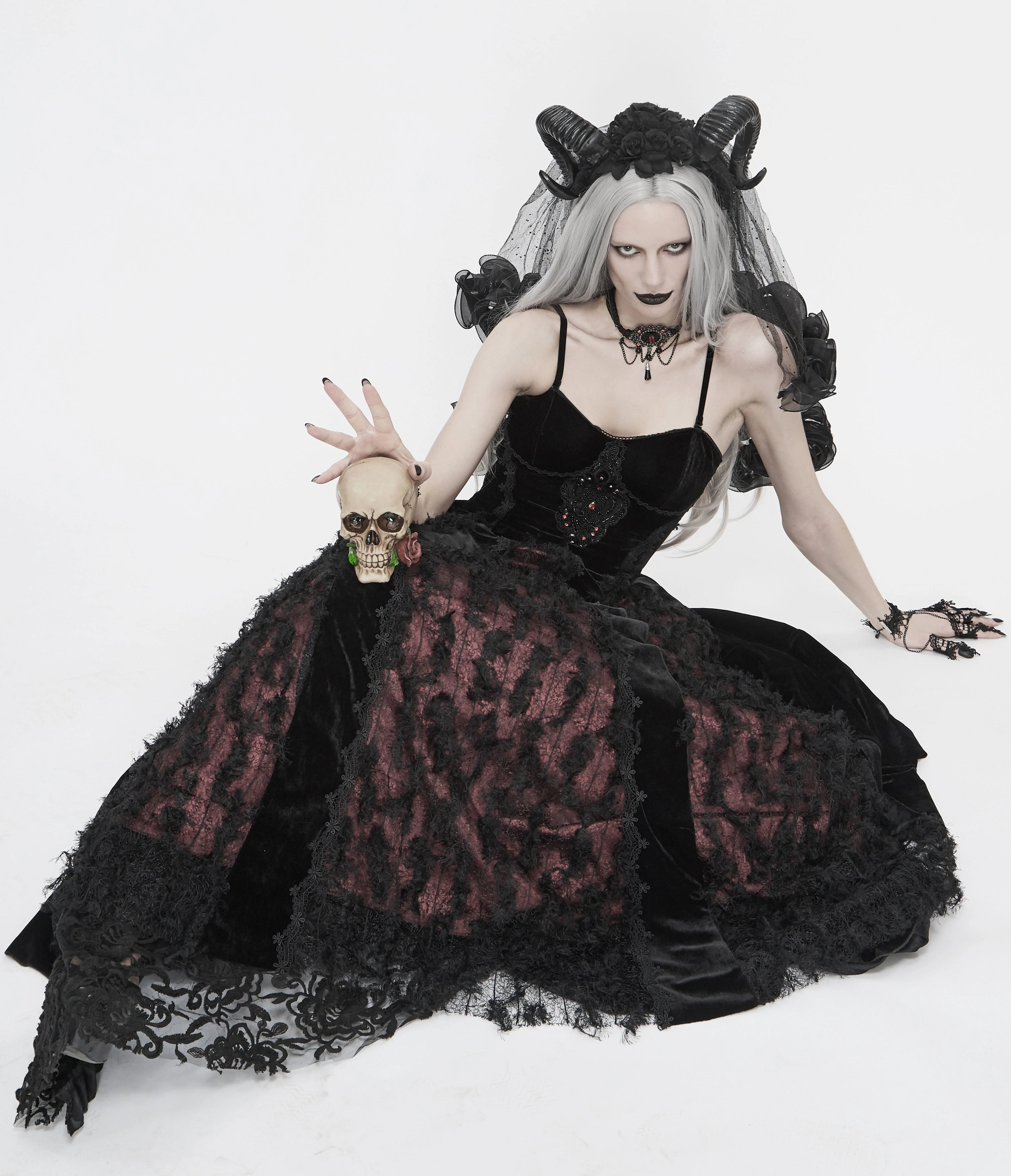 The Lady Burgundy Dress - Image 3