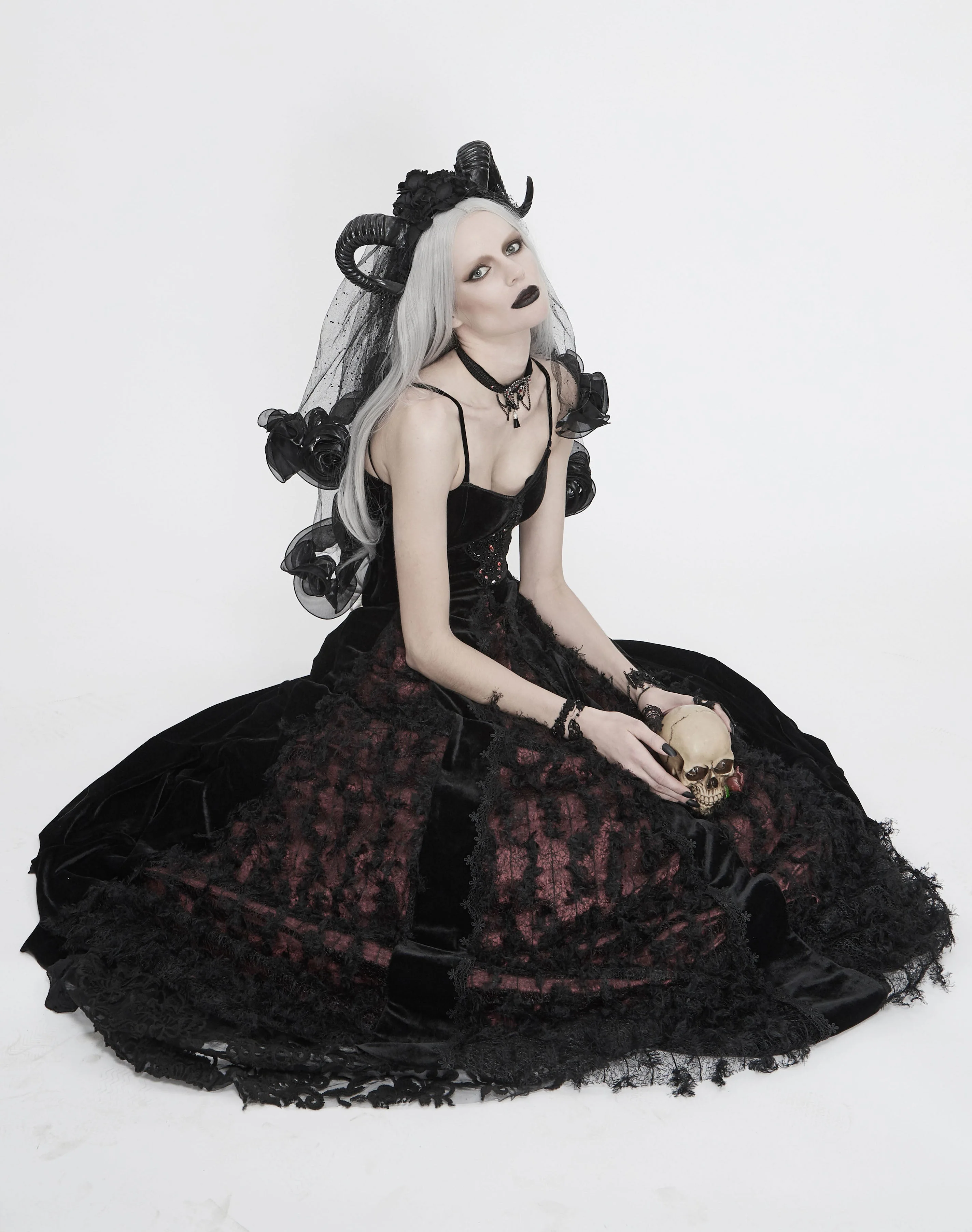 The Lady Burgundy Dress - Image 6