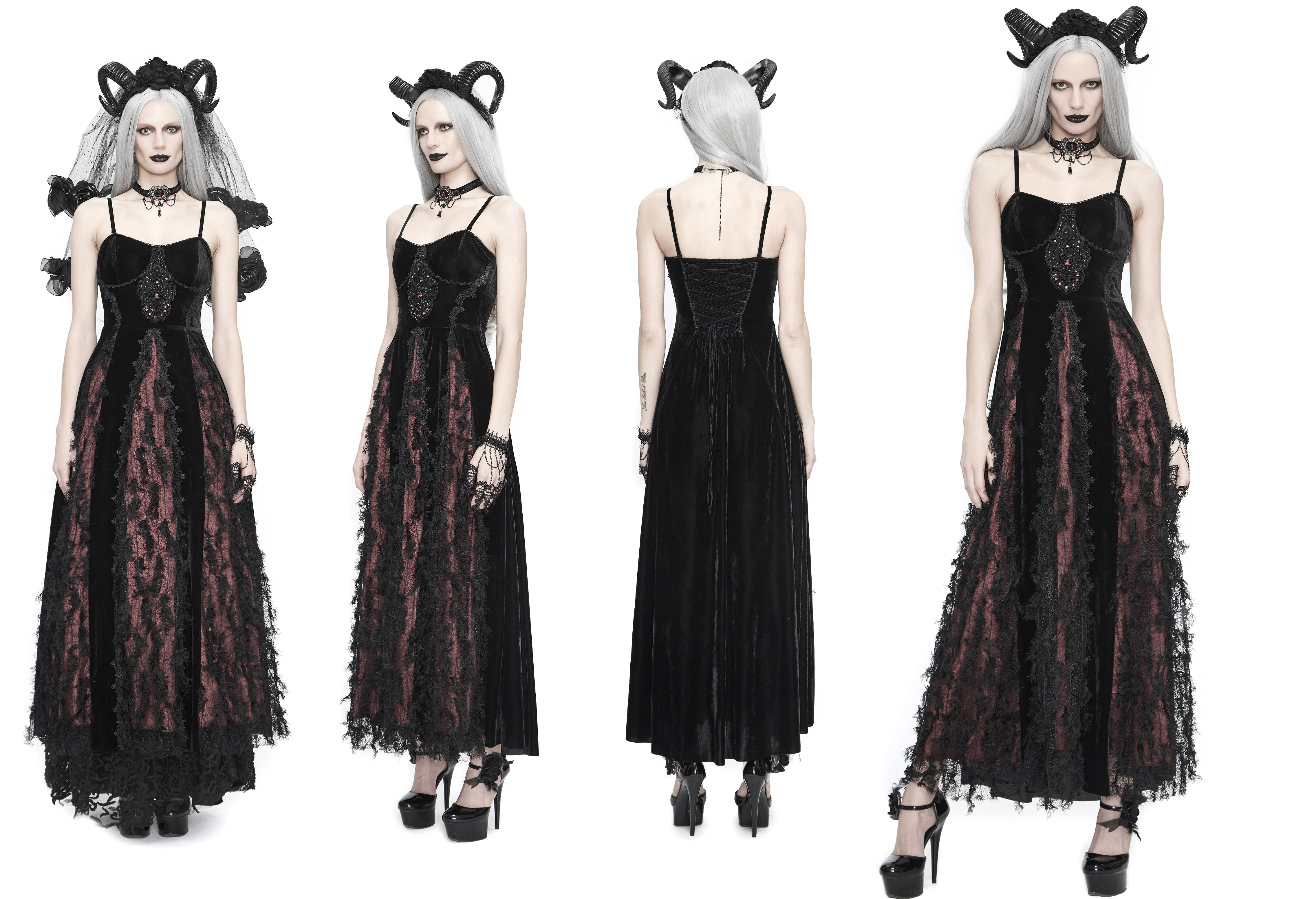 The Lady Burgundy Dress - Image 9