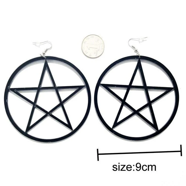 Oversized Pentacle Earrings - Image 7