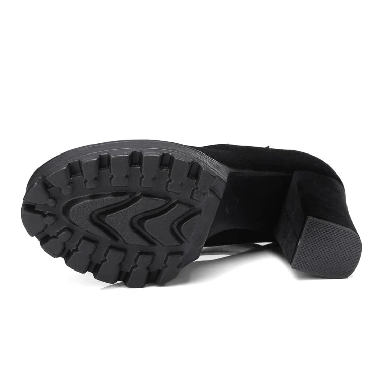 Velvet Chunky Platforms - Image 10