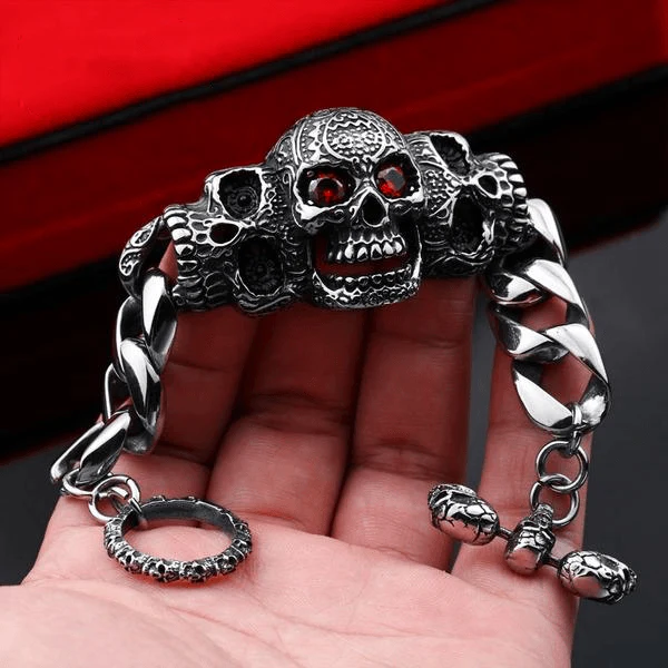 Red Eyes Skull Bracelet - Image 4