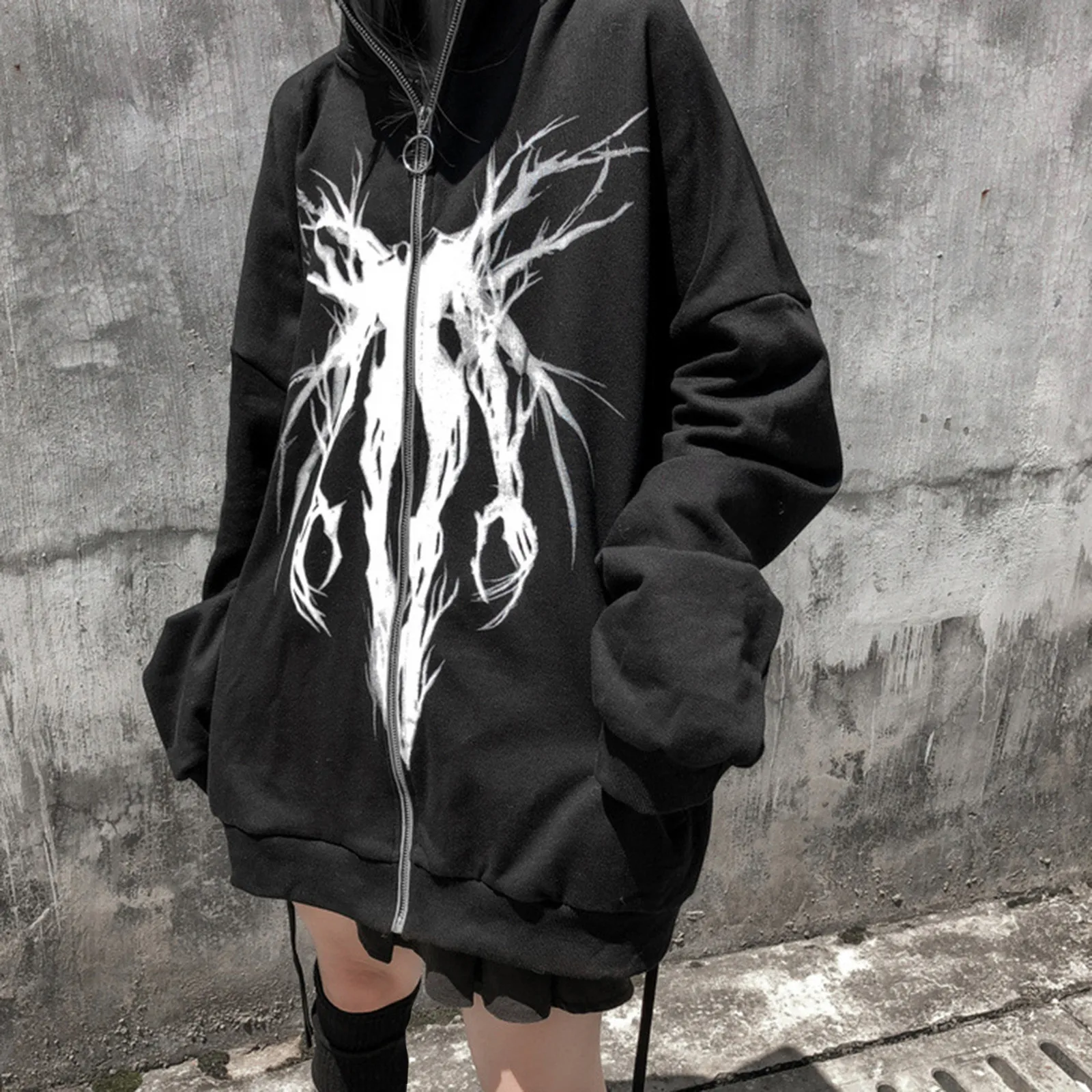 Unisex Gothic Sweatshirt Black - Image 2