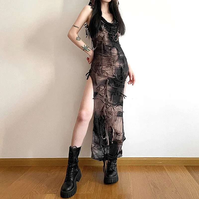 Vintage Gothic Dress - Image 4