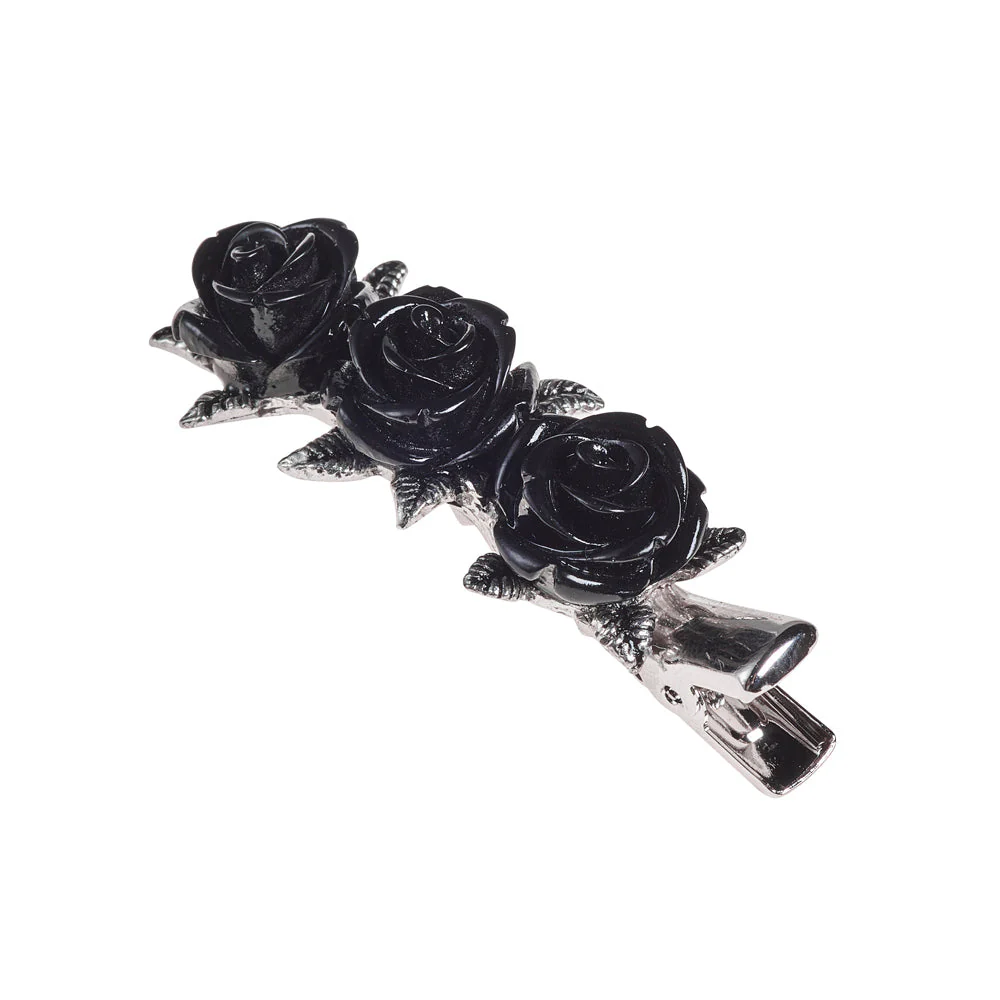 Wild Black Rose Hair Slide - Image 2