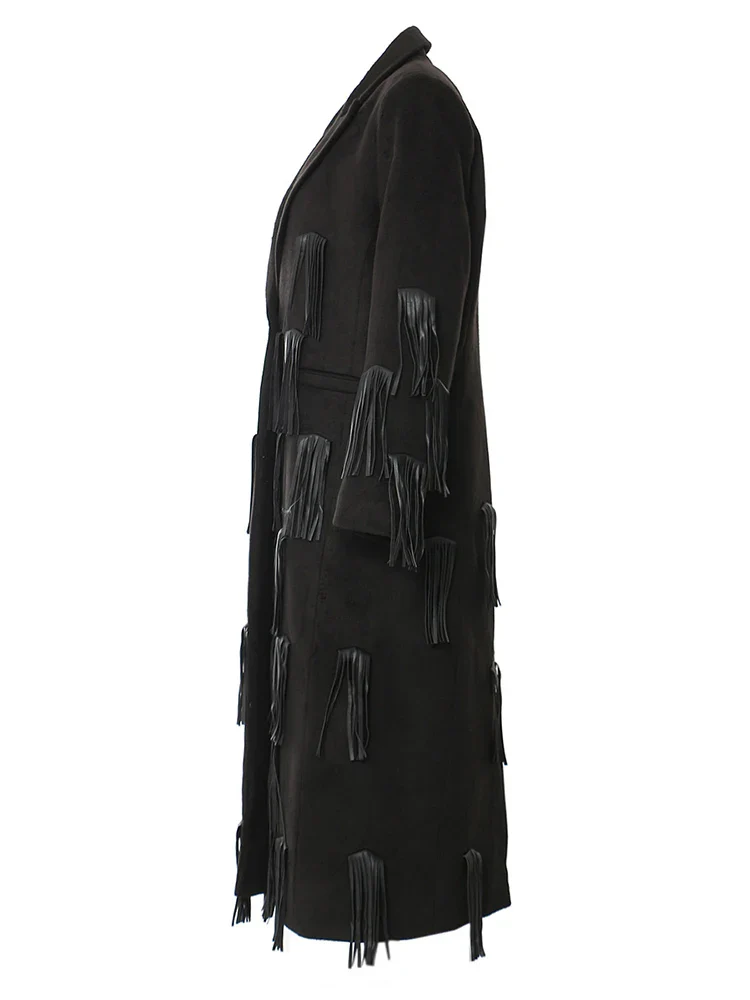 Women's Casual Trench Coat Black - Image 2