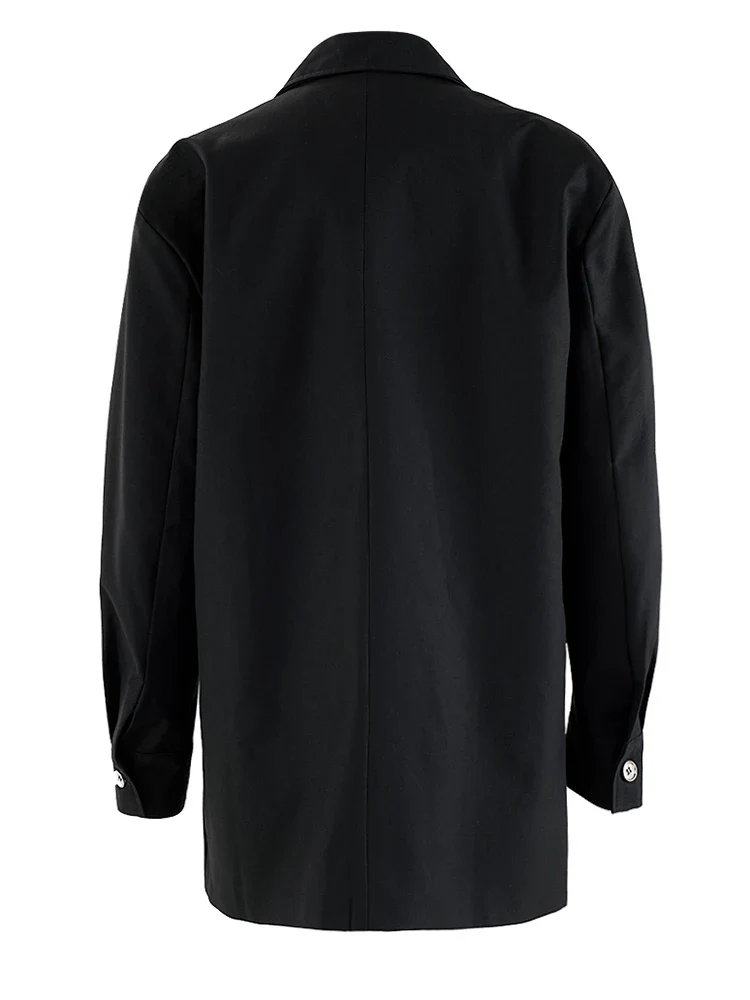 Women's Casual Zipper Jacket Black - Image 3