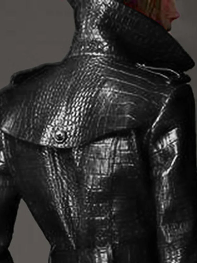 Women's Crocodile Trench Coat - Image 3