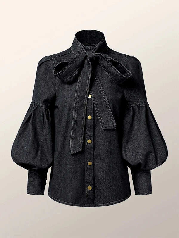 Women's Denim Blouse - Image 2