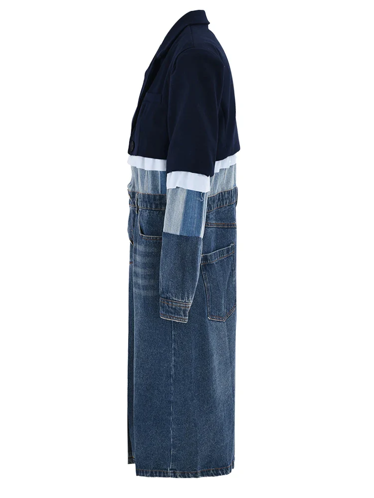 Women's Denim Overcoat Blue - Image 2