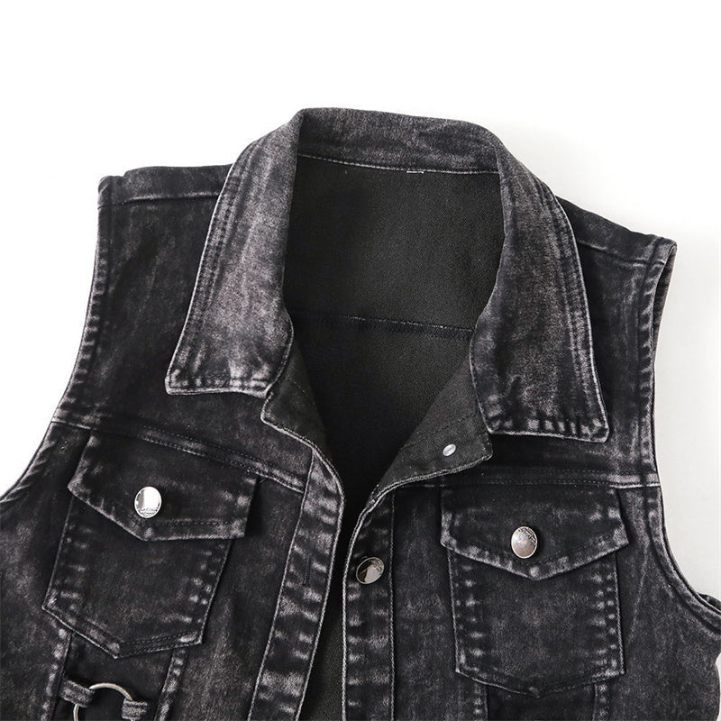 Women's Denim Vest - Image 2