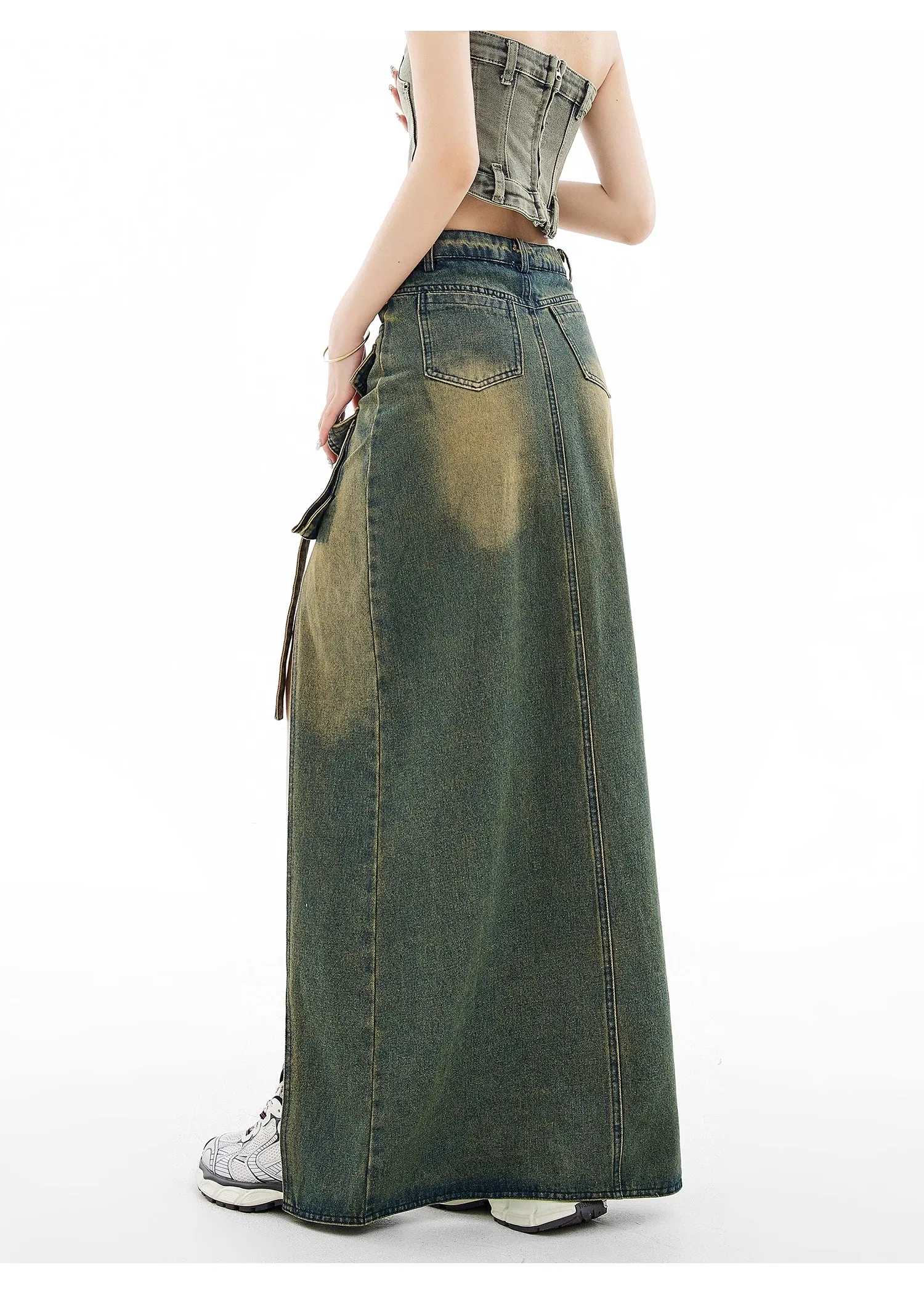 Women's Denim Vintage Skirt - Image 3