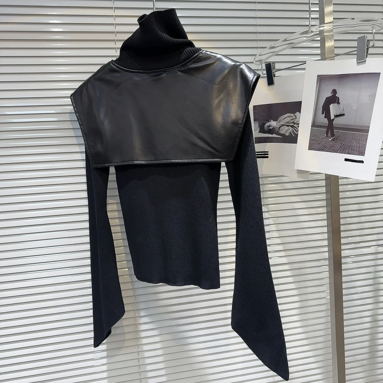 Women's Flare Sleeve Top Black - Image 2