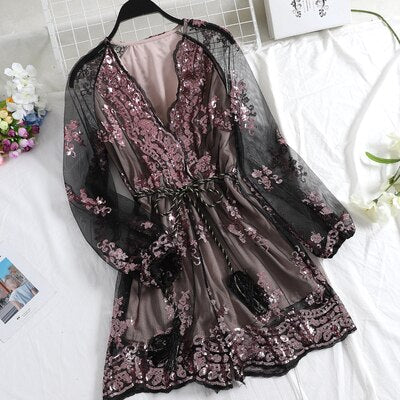 Women's Floral Robe - Image 3