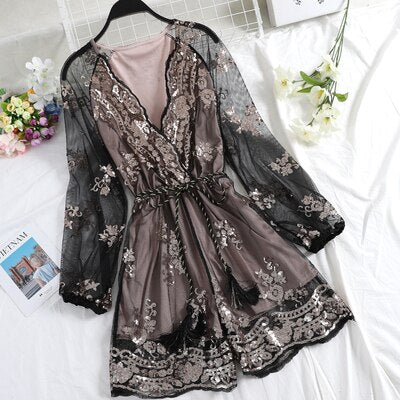 Women's Floral Robe - Image 4