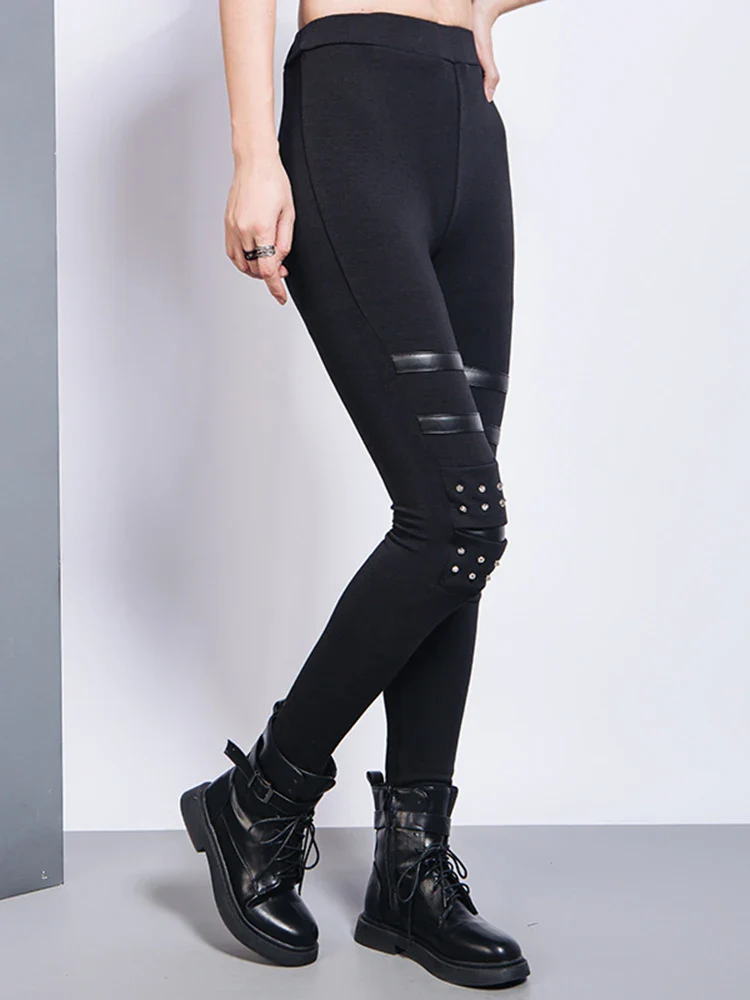 Women's Gothic Casual Pants Black - Image 2