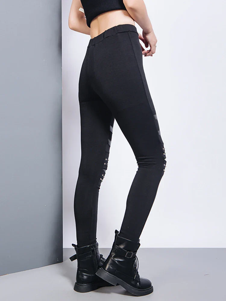 Women's Gothic Casual Pants Black - Image 3