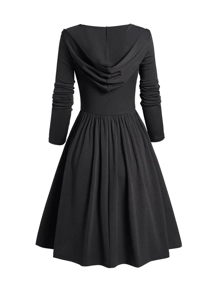 Women's Gothic Hooded Dress - Image 3