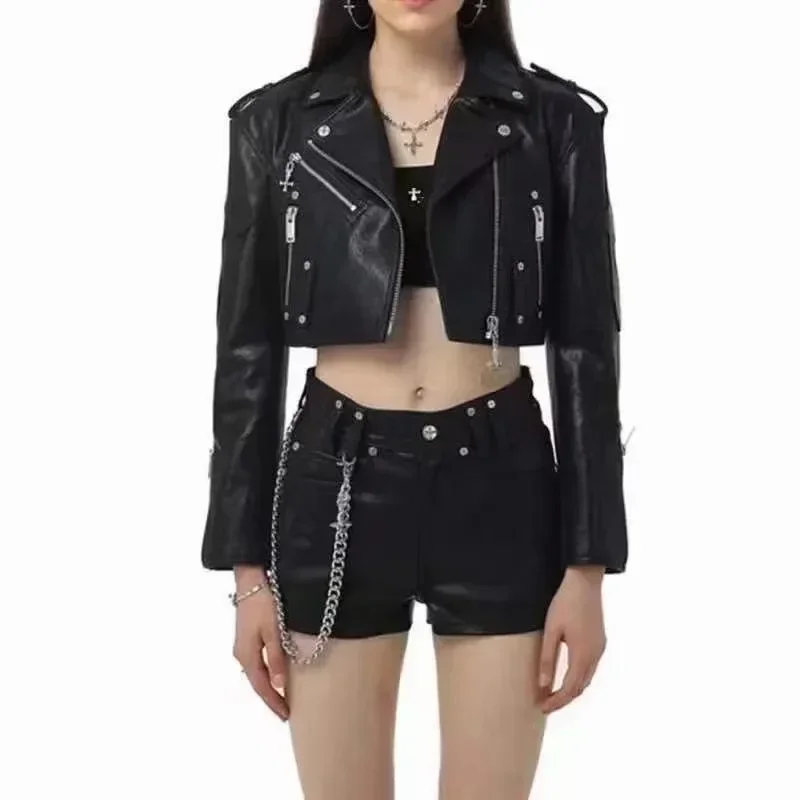 Women's Gothic Leather Jacket - Image 2